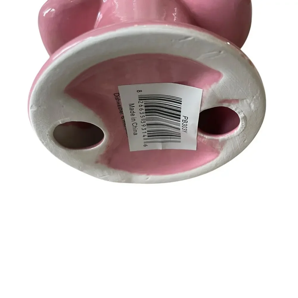 Pink Bow Raised Ceramic Pet Bowl 5